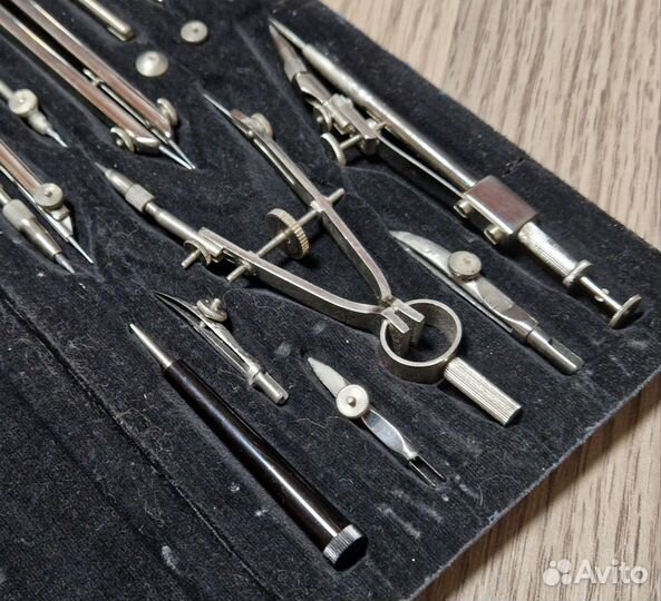 Готовальня СССР, У-14л, Полная, Союз, Латунь