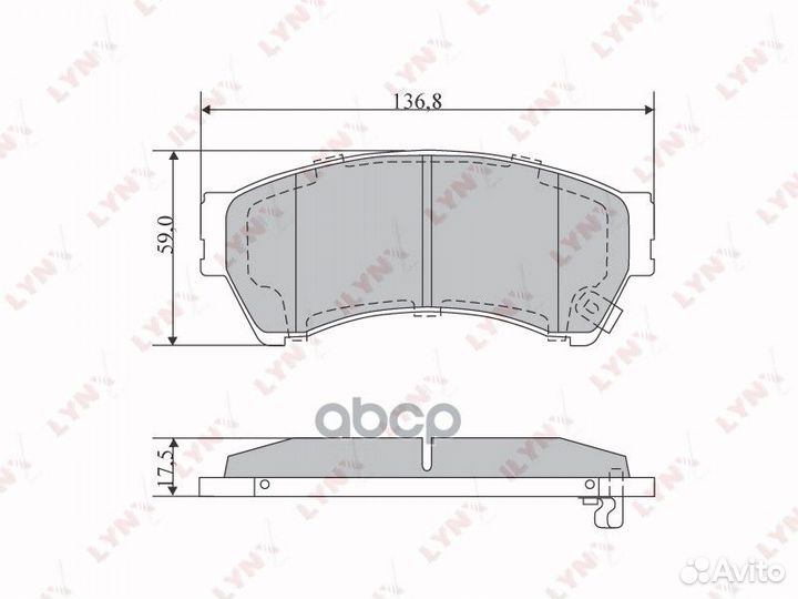 Колодки тормозные дисковые BD-5118 lynxauto