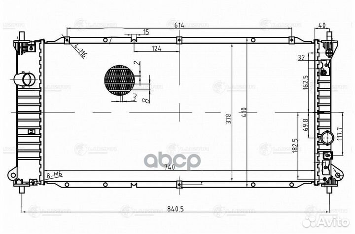 Радиатор основной luzar LRc1755 LRC1755 luzar