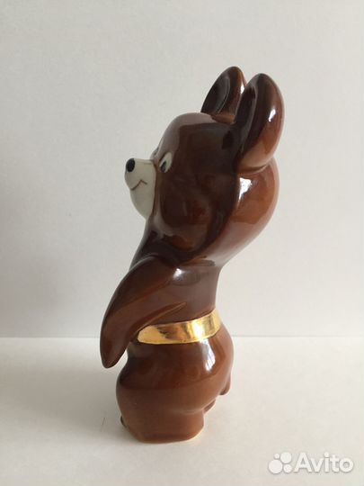 Статуэтка фарфоровая. ''Олимпийский мишка''. СССР