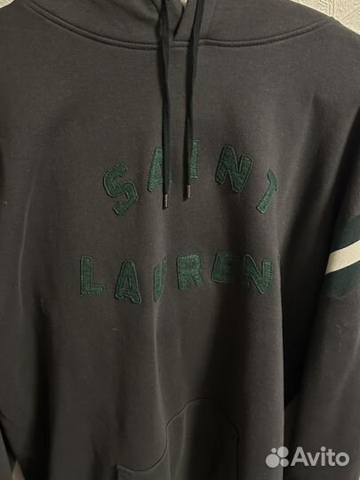 Saint Laurent Varsity Hoodie Black/Green