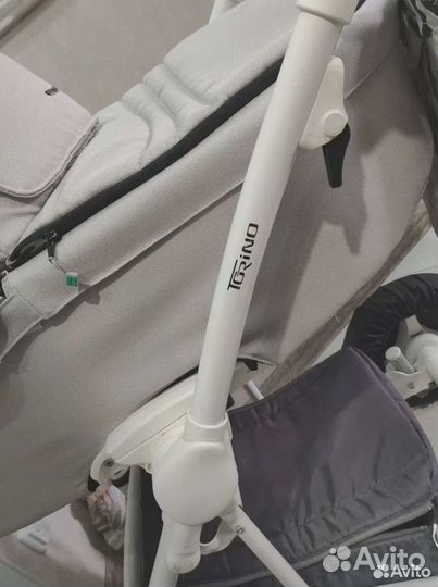 Коляска 2 в 1, Bebetto Torino (экокожа+ткань)