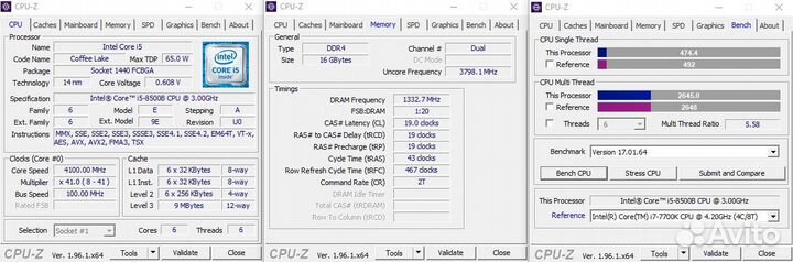 Intel Core i5-8500B/16Gb DDR4/RX 5600XT 6Gb/M.2