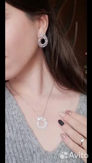 Серьги и колье под Chopard