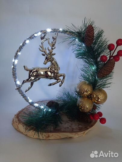 Новогодняя композиция с подсветкой