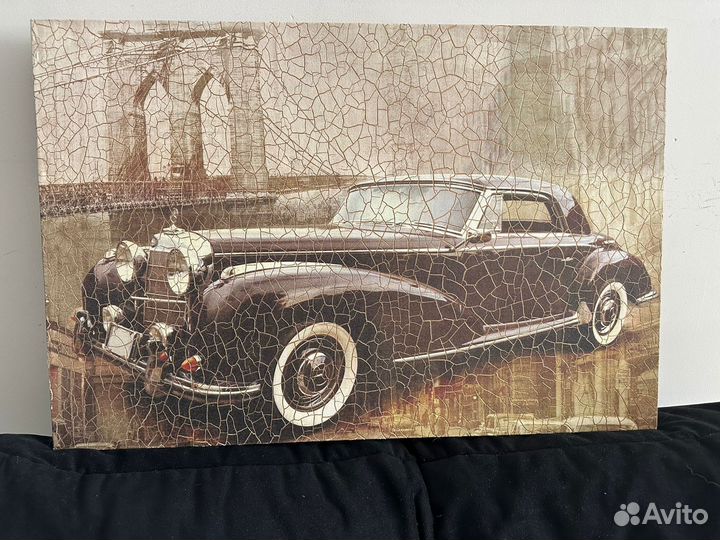 Картина affresco Машина патина