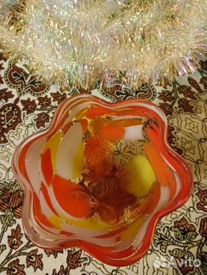 Ваза цветное стекло из СССР