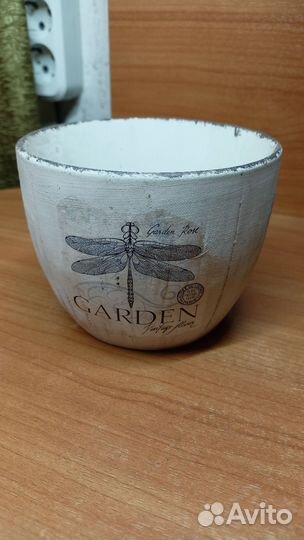 Горшок для цветов керамика бу