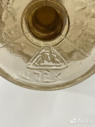 Ваза советская ромашки, карамельное стекло