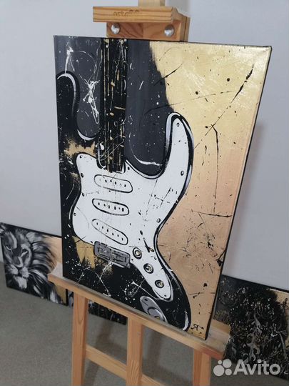 Стратокастер картина ручная работа художника