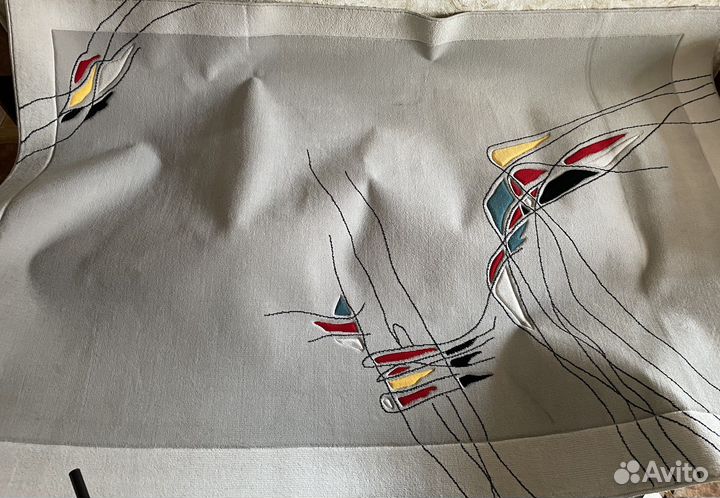 Ковер большой серый современный бу agnella