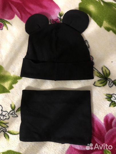 Шапка со снудом детская для девочки и мальчика