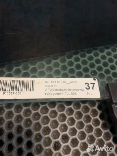 Стекло двери заднее правое Porshe Panamera 970