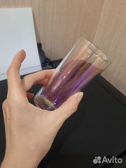 230 мл стакан Лиловая дымка радужный отлив стекло