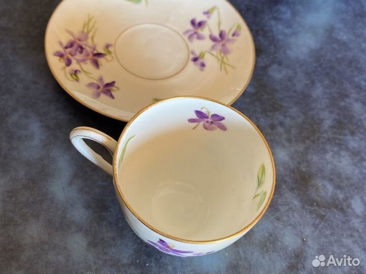 Лиможский фарфор, кофейная пара