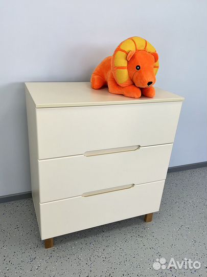 Комод пеленальный детский слоновая кость/бук