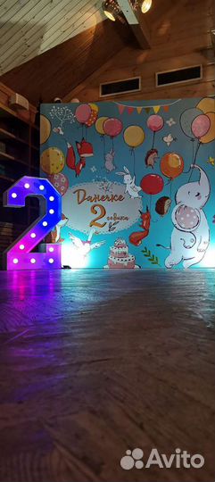 Аренда цифр с лампочками на мероприятие