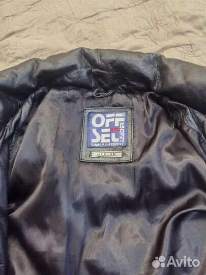 Кожаный пуховик 48 размер