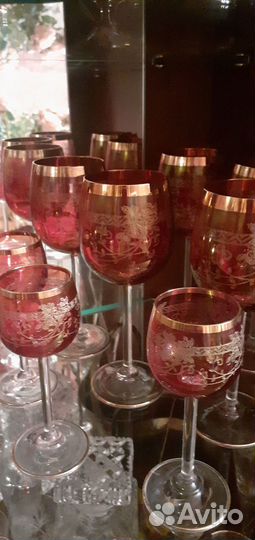 Новые чешские рюмки и фужеры Богемия