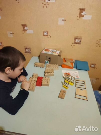 Деревянный конструктор дом + гараж