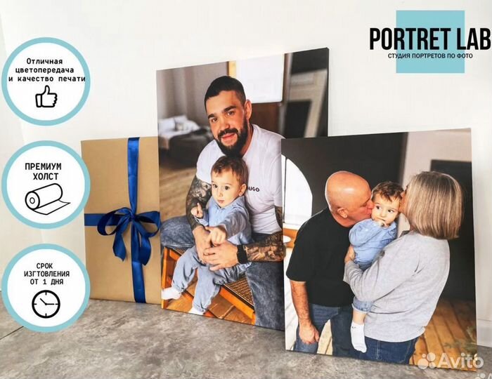 Портрет по фото / картина на холсте, фотопечать
