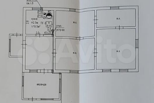 Дом 66,2 м² на участке 50 сот.