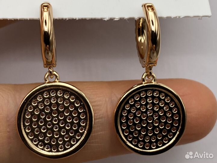 Серьги круглые