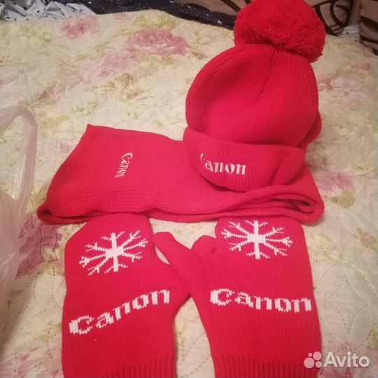 Комплект шапка и шарф варежки