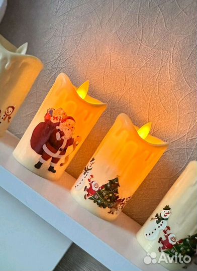 Набор(2шт) свечей (эмитация живого огня)