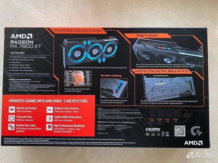 Gigabyte Rx 7800 xt gaming oc 16gb (Новая)