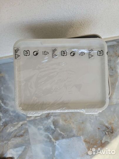 Контейнер икеа холлбар, 10 л, светло-серый