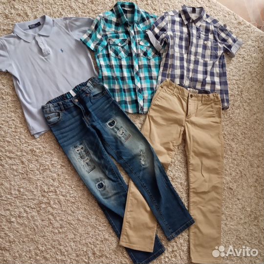 Одежда на мальчика пакетом р.128-134