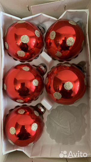 Елочные игрушки шары стекло ГДР