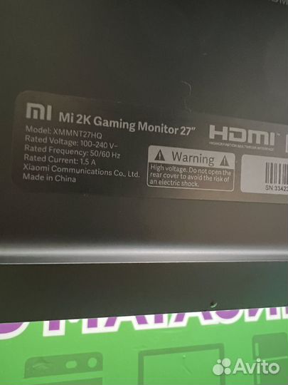 Монитор Xiaomi Mi 2K Gaming Monitor 27 xmmnt27HQ