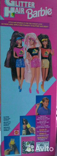 Барби Barbie Glitter Hair nrfb 1993г Mattel