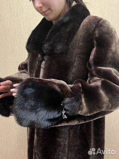 Шуба мутоновая длинная