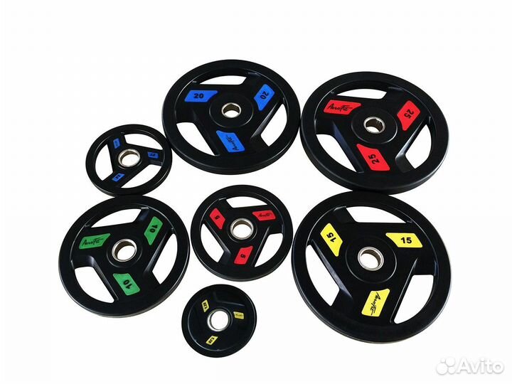 Олимпийский обрезиненный диск AeroFit 1.25 кг