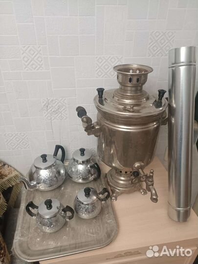 Самовар 5 литров рюмка на дровах