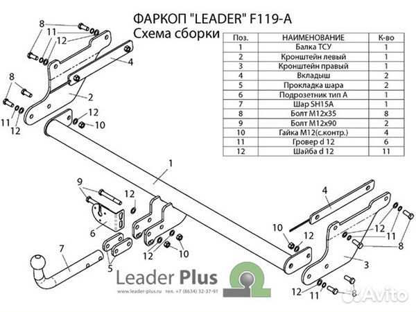 Фаркоп установка тсу Ford Focus Turnier III, 5-дв