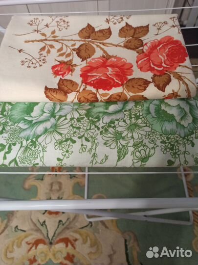 Скатерть жаккардовая, льняная СССР