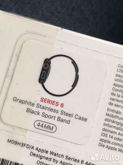 Часы Apple watch 6 44 mm stainless steel