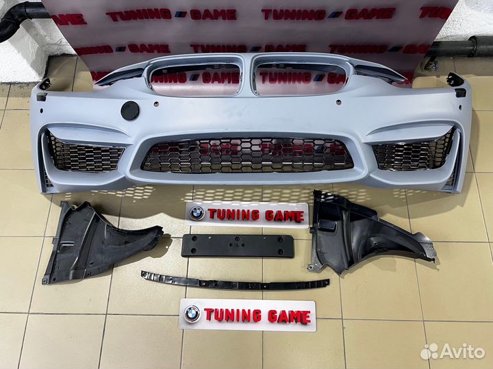 Передний бампер на BMW F30 M Look (M3 F80 style)