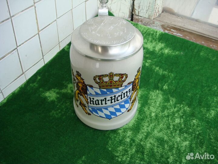 Старинная Пивная Кружка Олово Германия Масонская