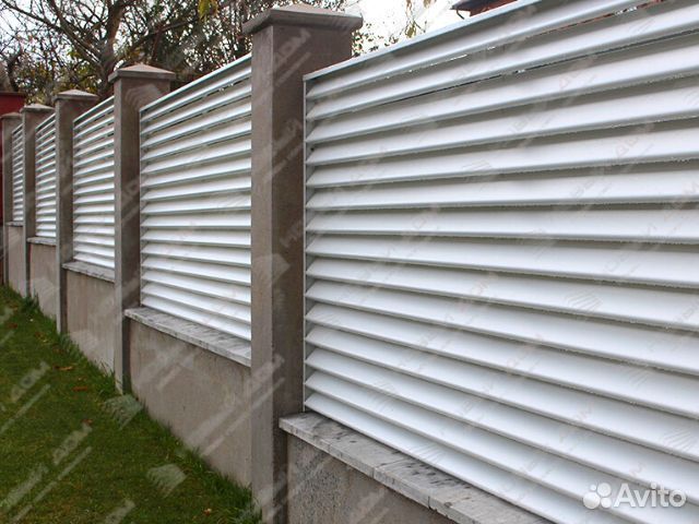 Забор жалюзи горизонтальный