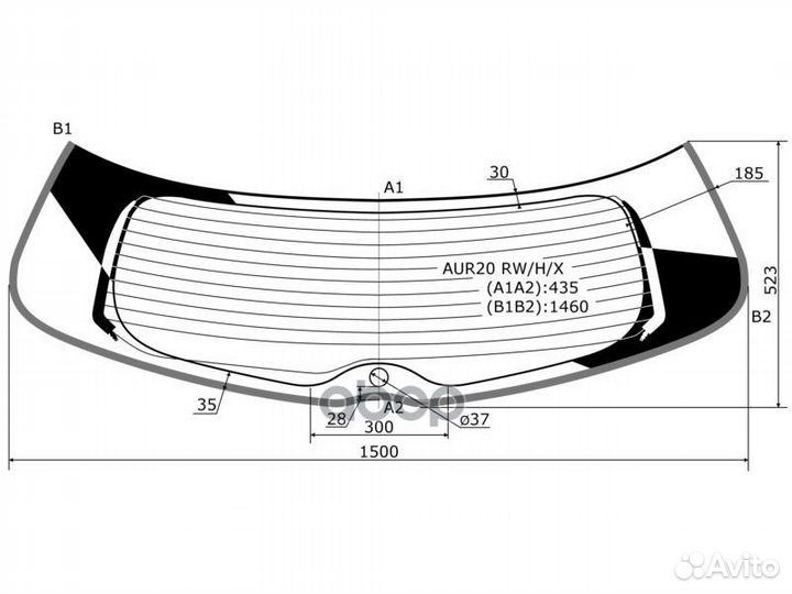 Стекло заднее с обогревом toyota corolla verso