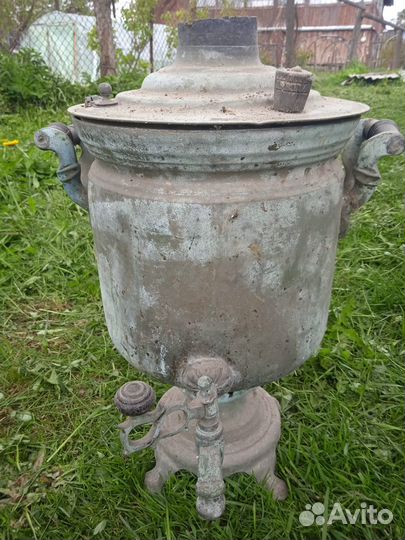 Самовар на дровах медный