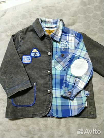 Пиджак и рубашка на мальчика 92