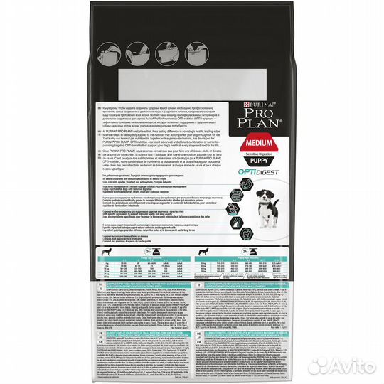 Корм Purina Pro Plan для щенков средних пород для
