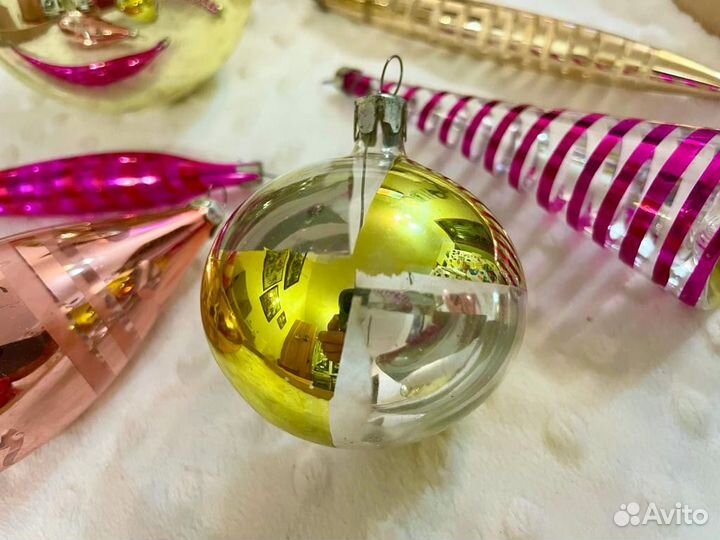 Елочные игрушки СССР глинка каустик - 2