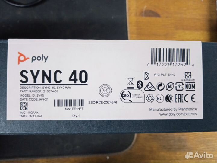 Спикерфон для пк poly sync 40 216874-01